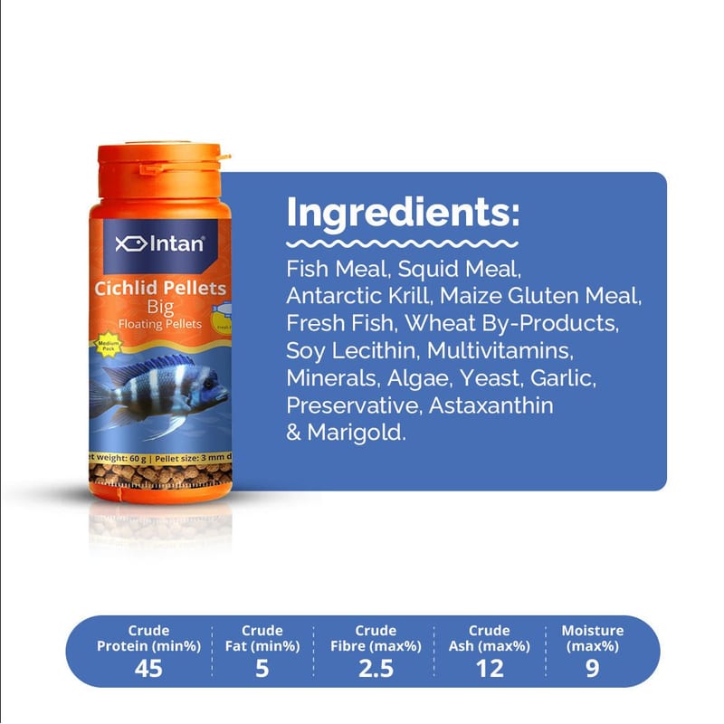 Intan Cichlid Pellets - Big 165g — photo 4