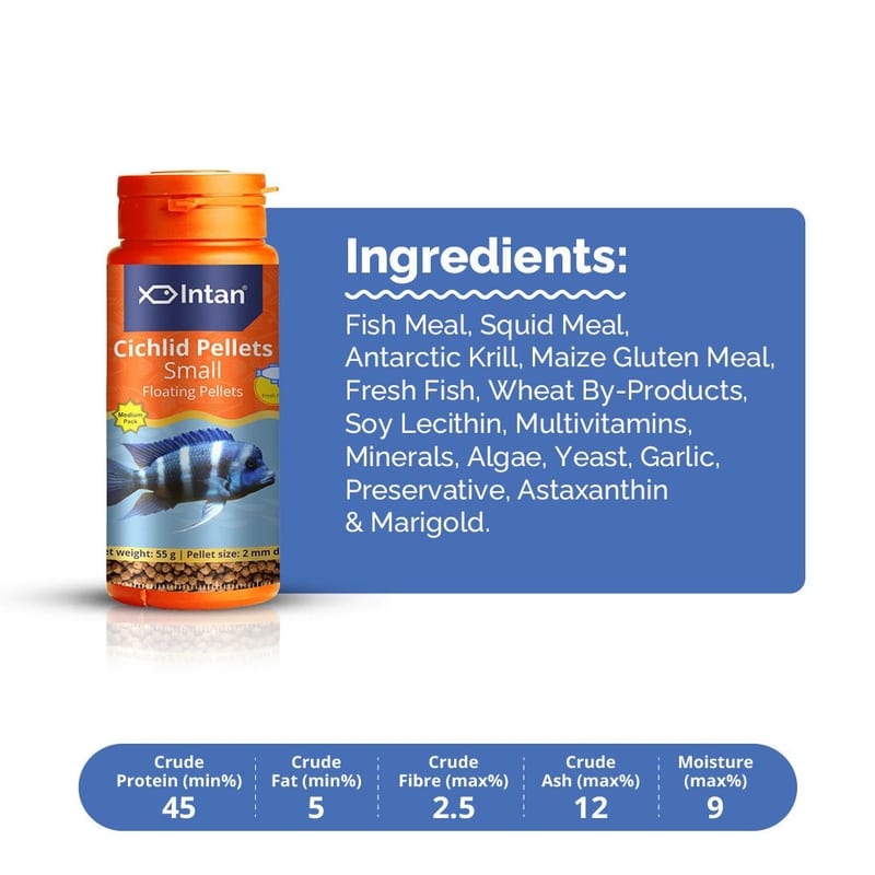 Intan Cichlid Pellets - Small 145g — photo 4