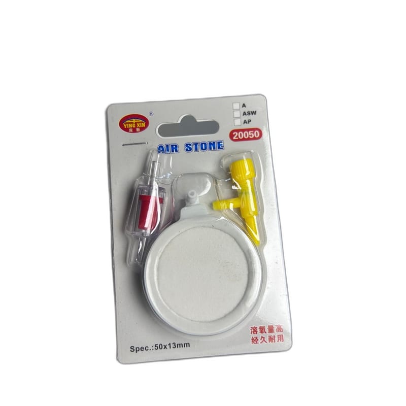 White Disc Air Stone 5 cm with NRV